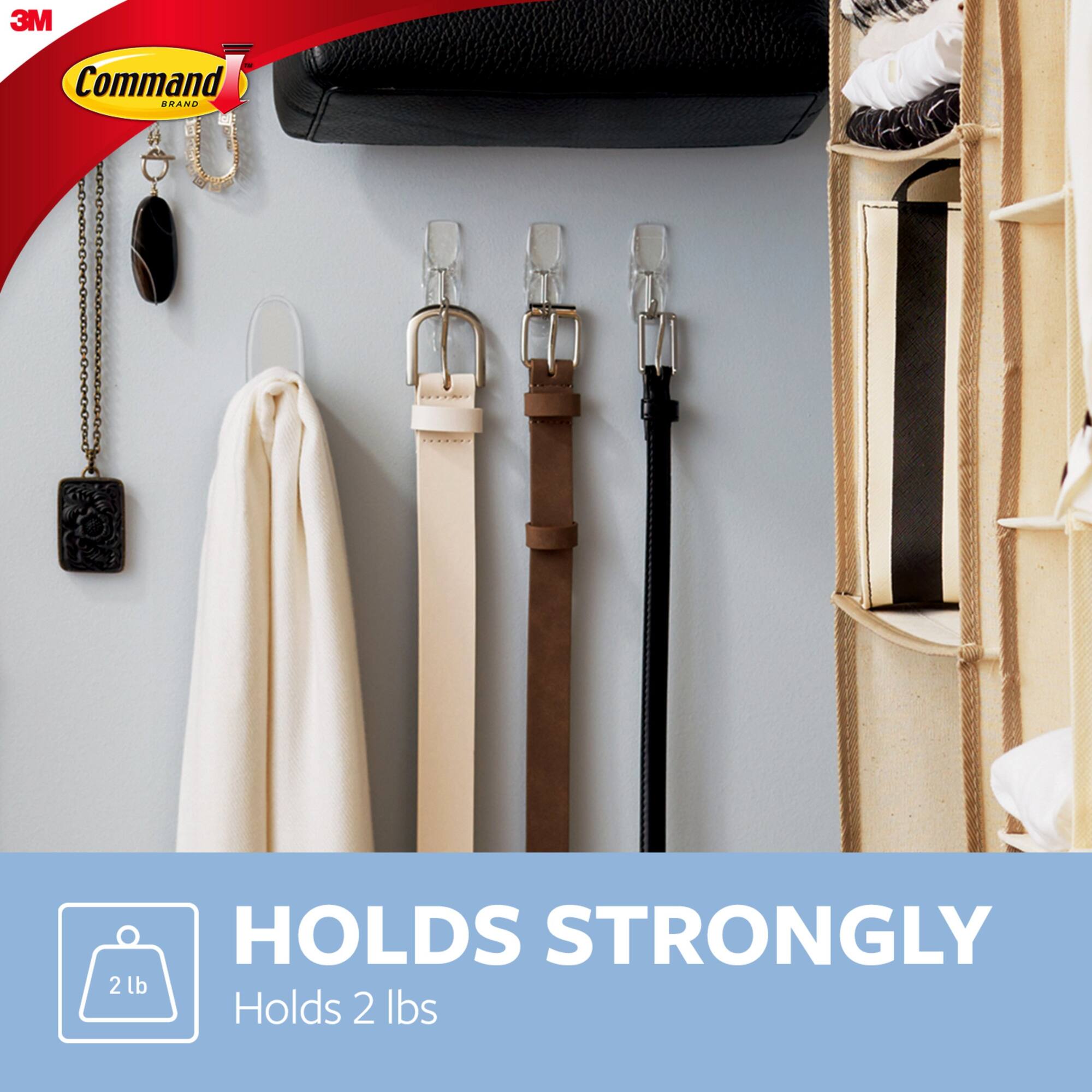 12 Packs: 2 ct. (24 total) Command™ Clear Medium Wire Hooks